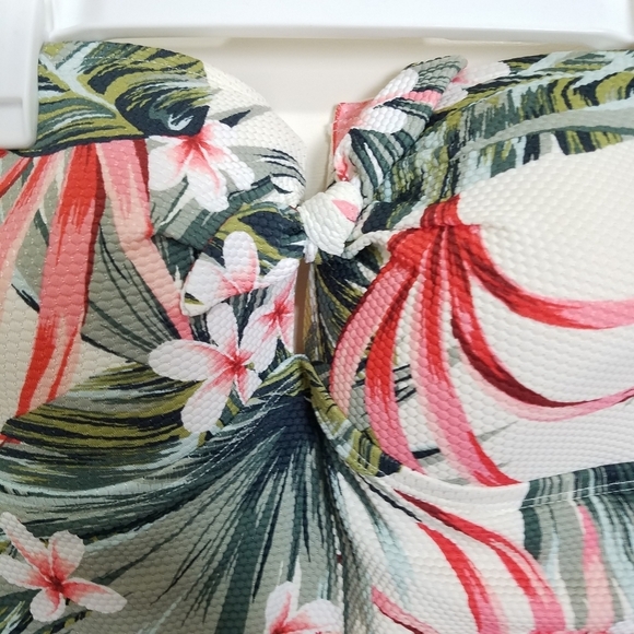 Kona Sol Floral Bandeau One Piece Convertible Suit - Picture 6 of 7